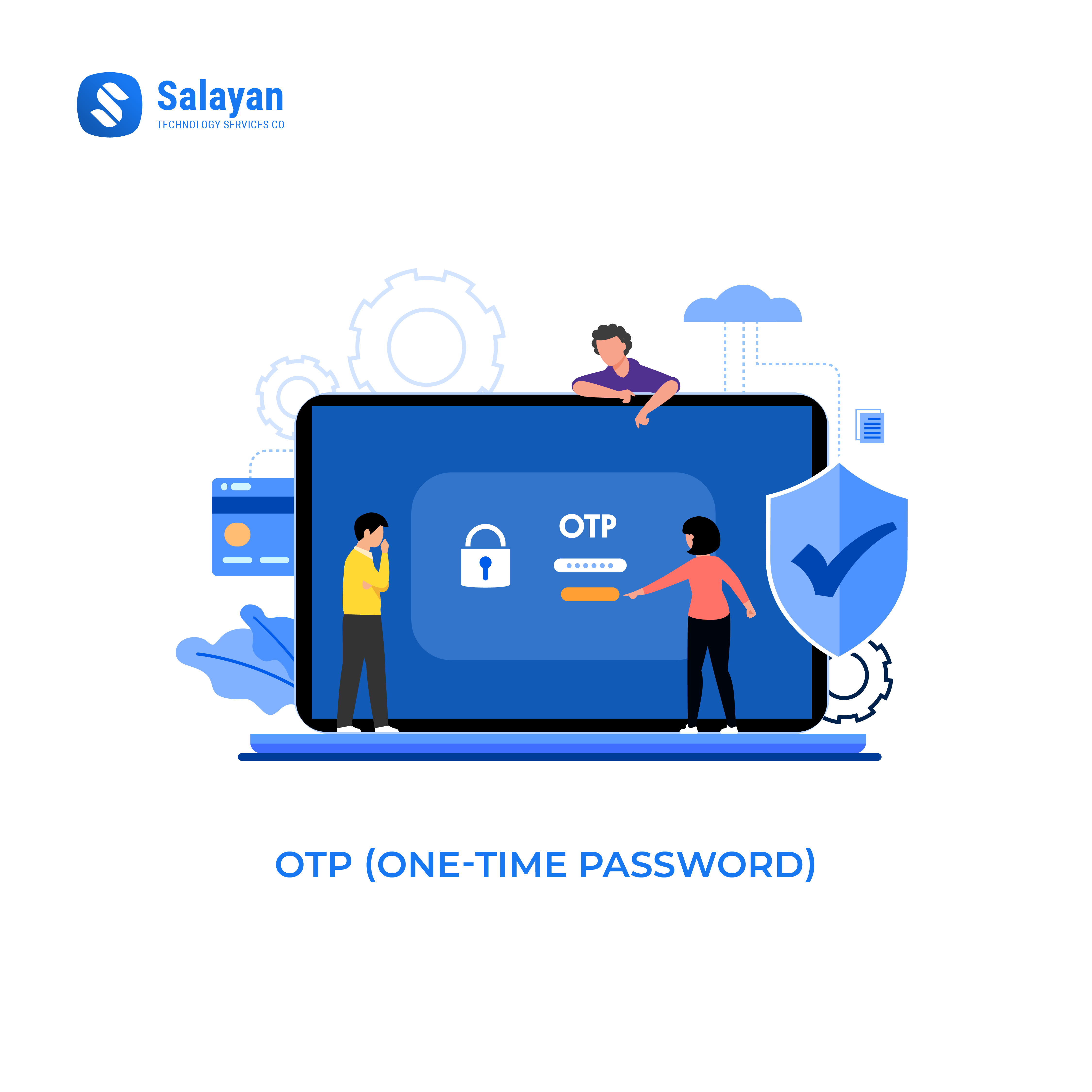 تصویر مفهومی از ورود امن با رمز یکبار مصرف OTP در تلفن همراه و سیستم احراز هویت دو مرحله‌ای